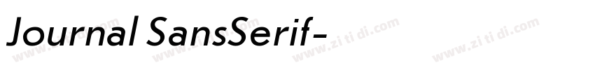 Journal SansSerif字体转换